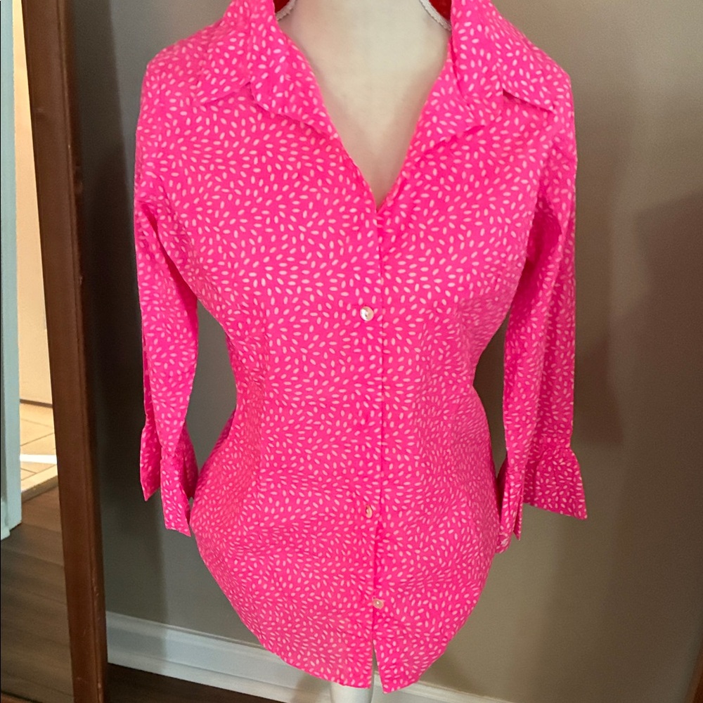 Gretchen Scott Designs Pink Button Down Shirt